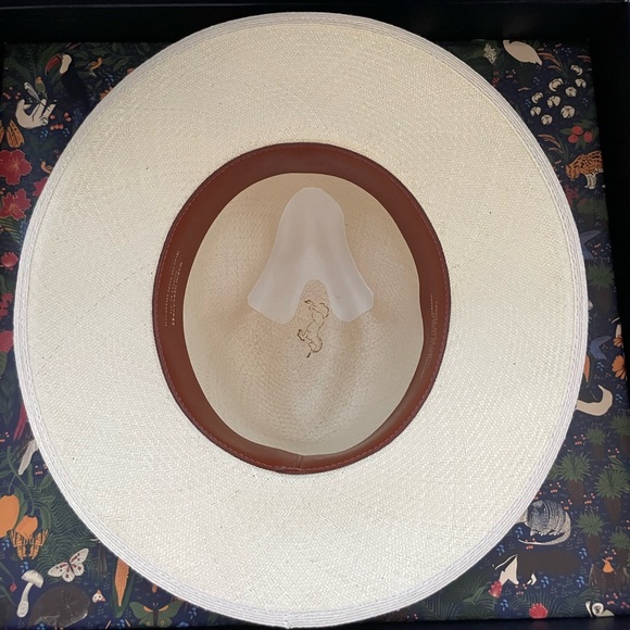 Fedora Fine Panama Hat Handwoven size S, with leather - Picture 8 of 12